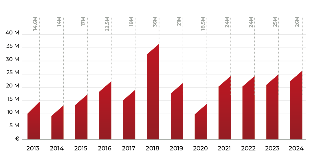 About Us - Grafico Fatturato 2024 E1778144905736 Fatturato Globale